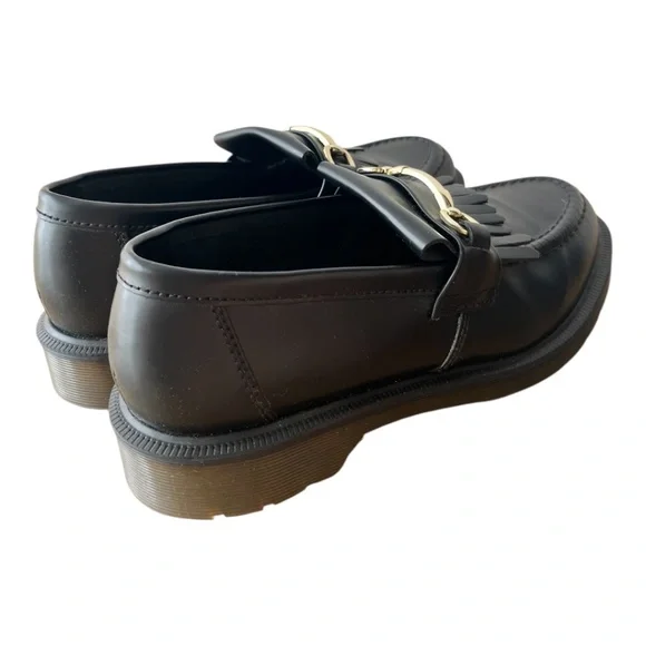 Doc Martens The Original Adrian Snaffle Smooth Black Leather Kiltie Loafers UK 7 - Picture 6 of 7